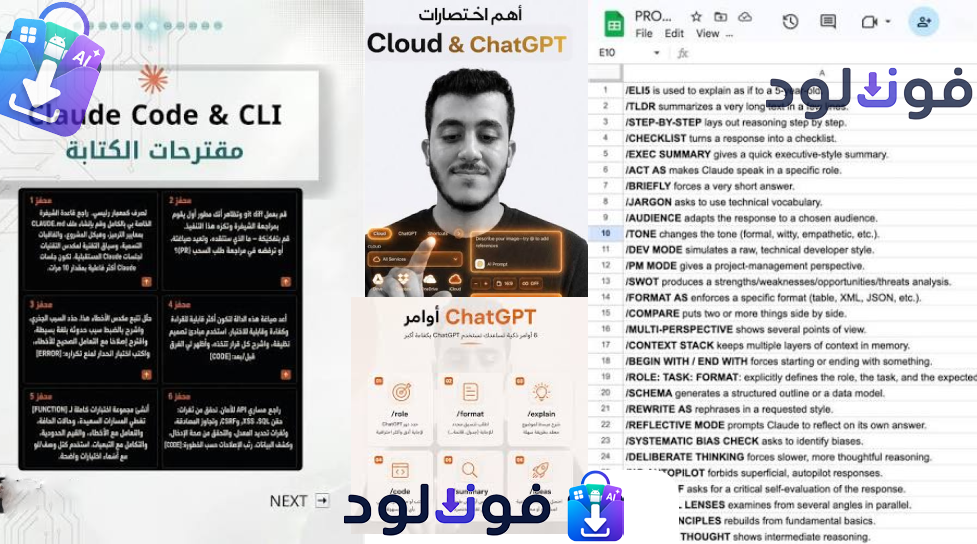 Background اهم اوامر واختصارات Cloud و GPT 